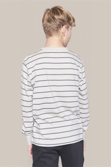 Grunt L/S T-shirt - Bos Stripe - Ljus sand
