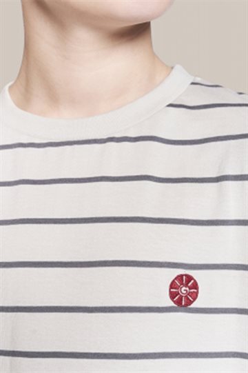 Grunt L/S T-shirt - Bos Stripe - Ljus sand