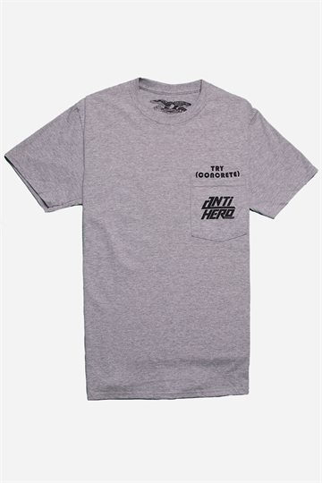 Anti Hero T-shirt - Prova Concrete Pocket - Grå
