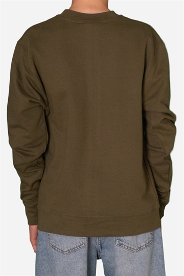 Anti Hero Crewneck Grimple Pullover Sweatshirt - Army Green