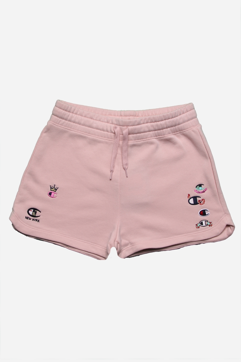 Champion Shorts med broderi - Ljusrosa