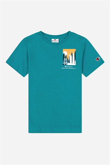 Champion T-shirt - Skyskrapor - Grön