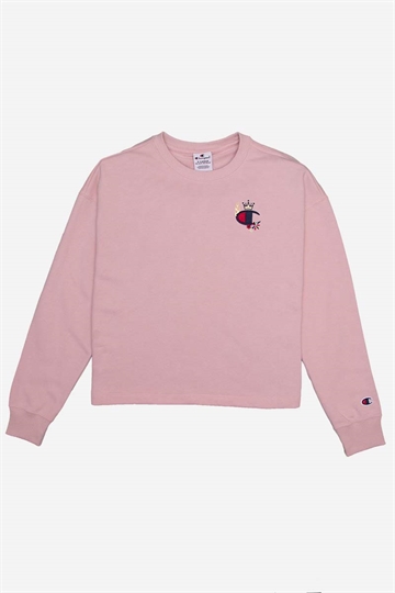 Champion Sweatshirt med broderi - Ljusrosa