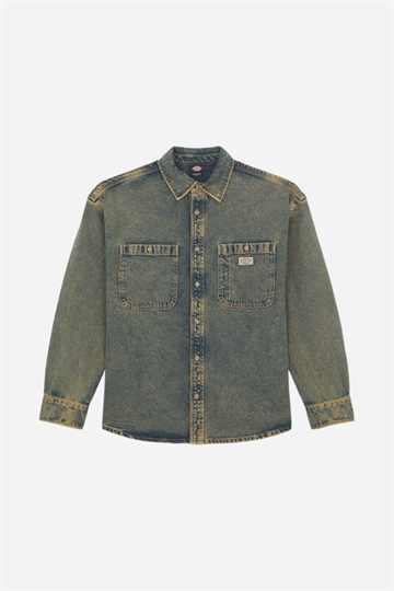 Dickies Housten Skjorta - Yellow Fade Indigo