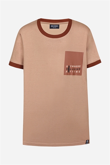 DWG Geoffrey T-shirt - Mörk sand