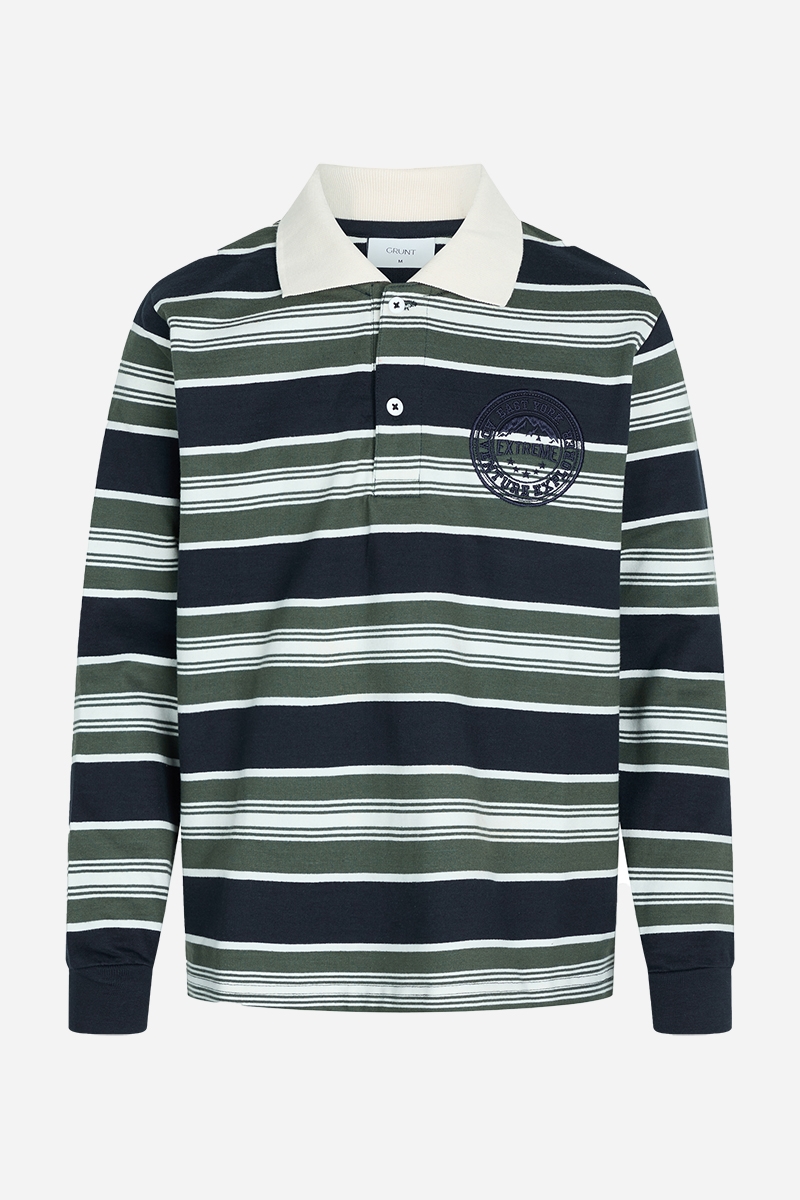 Grunt långärmad T-shirt - Alexius - Marinblå