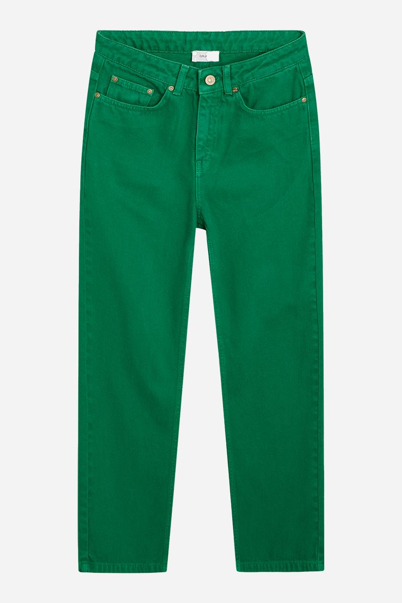 Grunt jeans med vida ben - grön