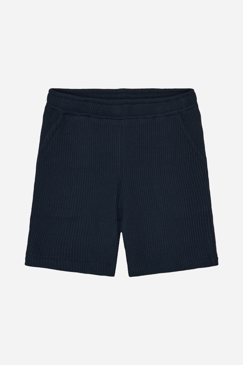 Grunt Ali Waffle Shorts - Marinblå
