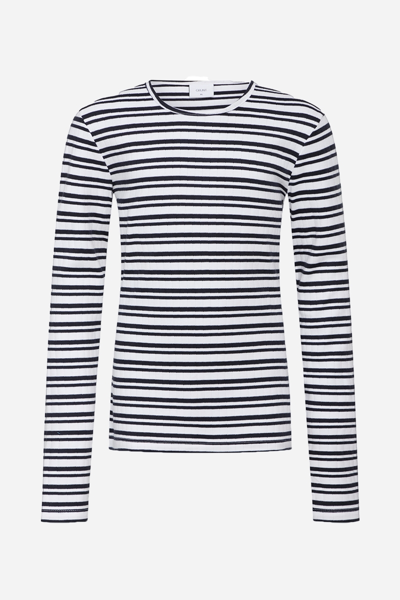 GRUNT Dopim Top LS - Navy Stripe