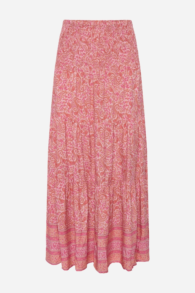 GRUNT Jazmi Print kjol - Rosa