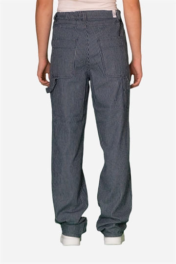 GRUNT Pants - Worker Blue Stripe - Marinblå