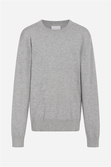 Grunt Carl Crew Knit - Gråmelerad