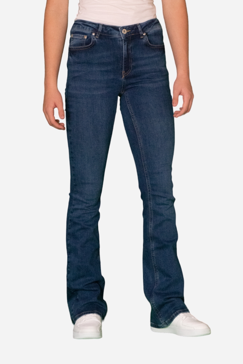 GRUNT Jeans - Texas Low Flare - Blå