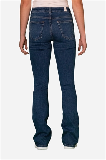 GRUNT Jeans - Texas Low Flare - Blå