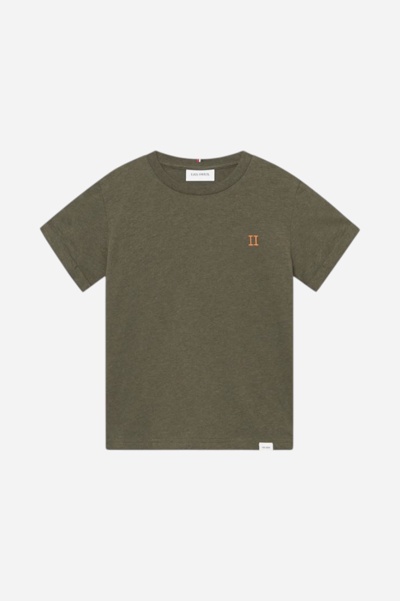 Les Deux Nørregaard T-shirt - Skogsgrön / Orange