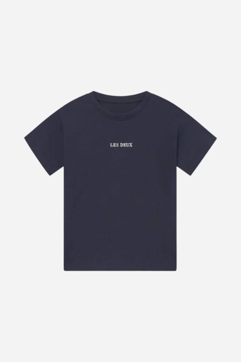 Les Deux Dexter T-shirt - Mörk marinblå