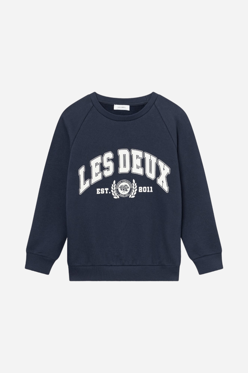 Les Deux Sweatshirt - Universitet - Mörk marinblå/Lätt elfenben