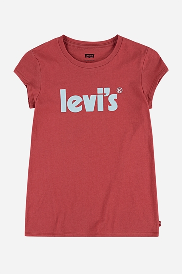 Levi's Basic T-shirt - W/Poster - Mineralröd