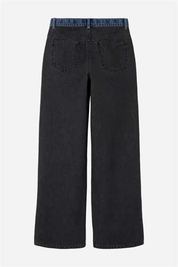 LMTD Novi Wide Pants - Black Denim / Blue Denim