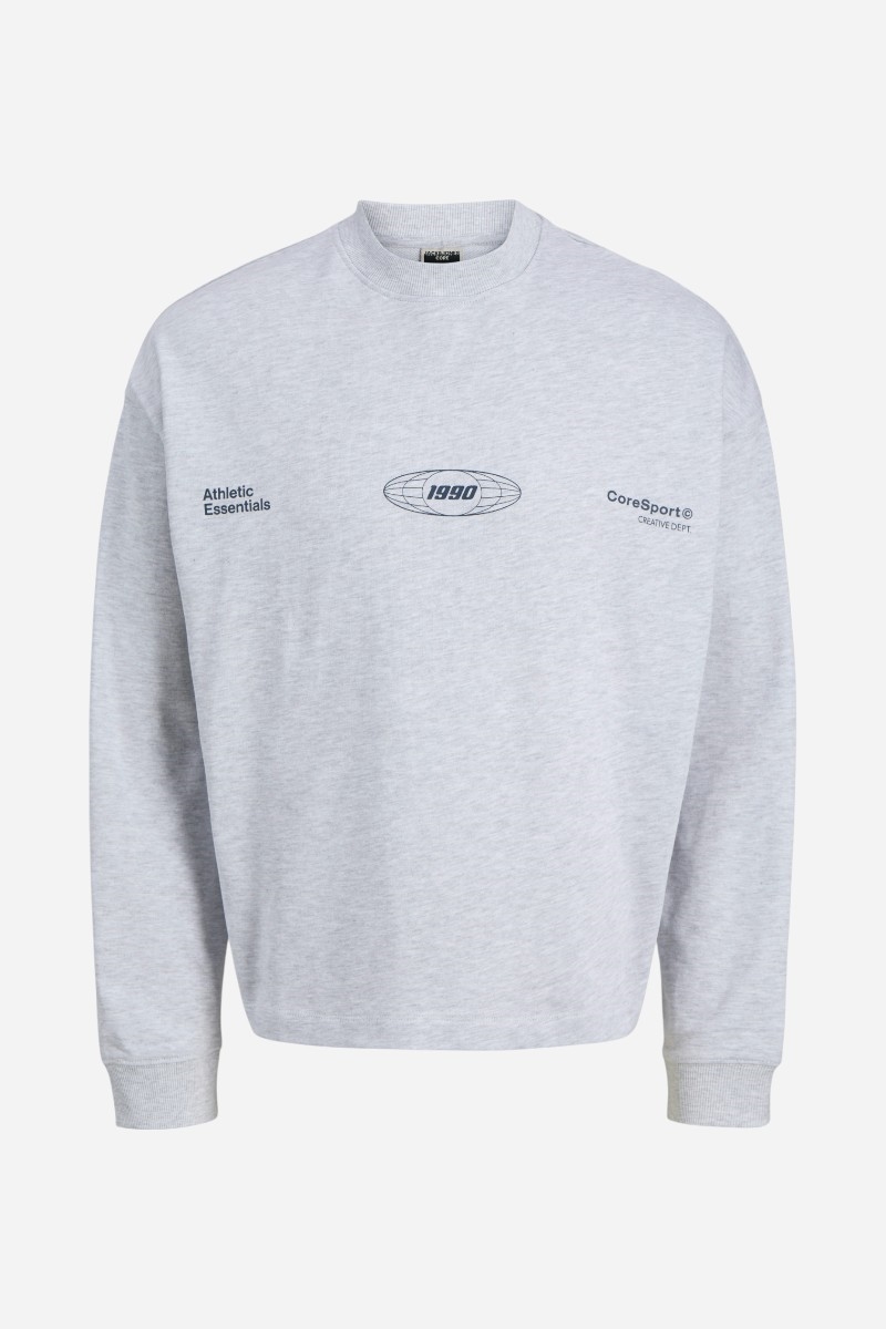 Jack & Jones Signal Sweatshirt Rund Hals - Vit Melange