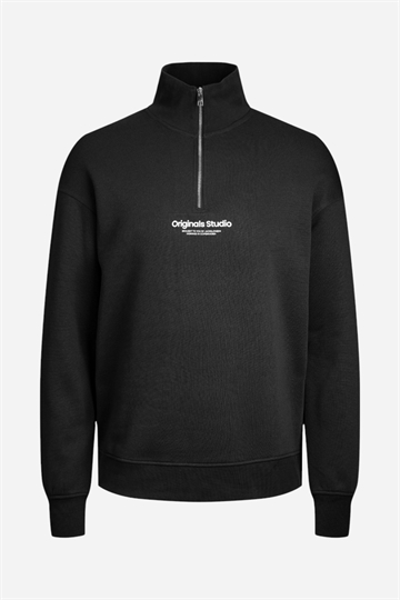 Jack & Jones Vesterbro Sweatshirt med kvarts dragkedja - Svart