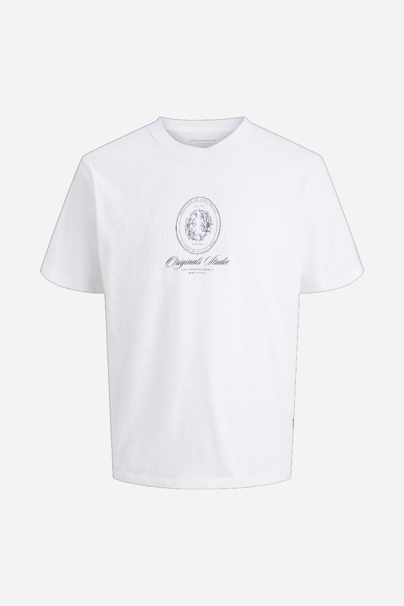 Jack & Jones T-shirt med grafisk framsida - Klarvit
