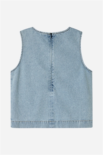 LMTD Namel Kort Topp - Mellanblå Denim