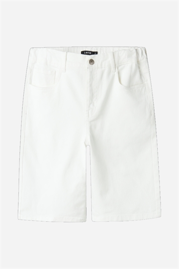 LMTD Tazza Twill långa shorts - ljus vit