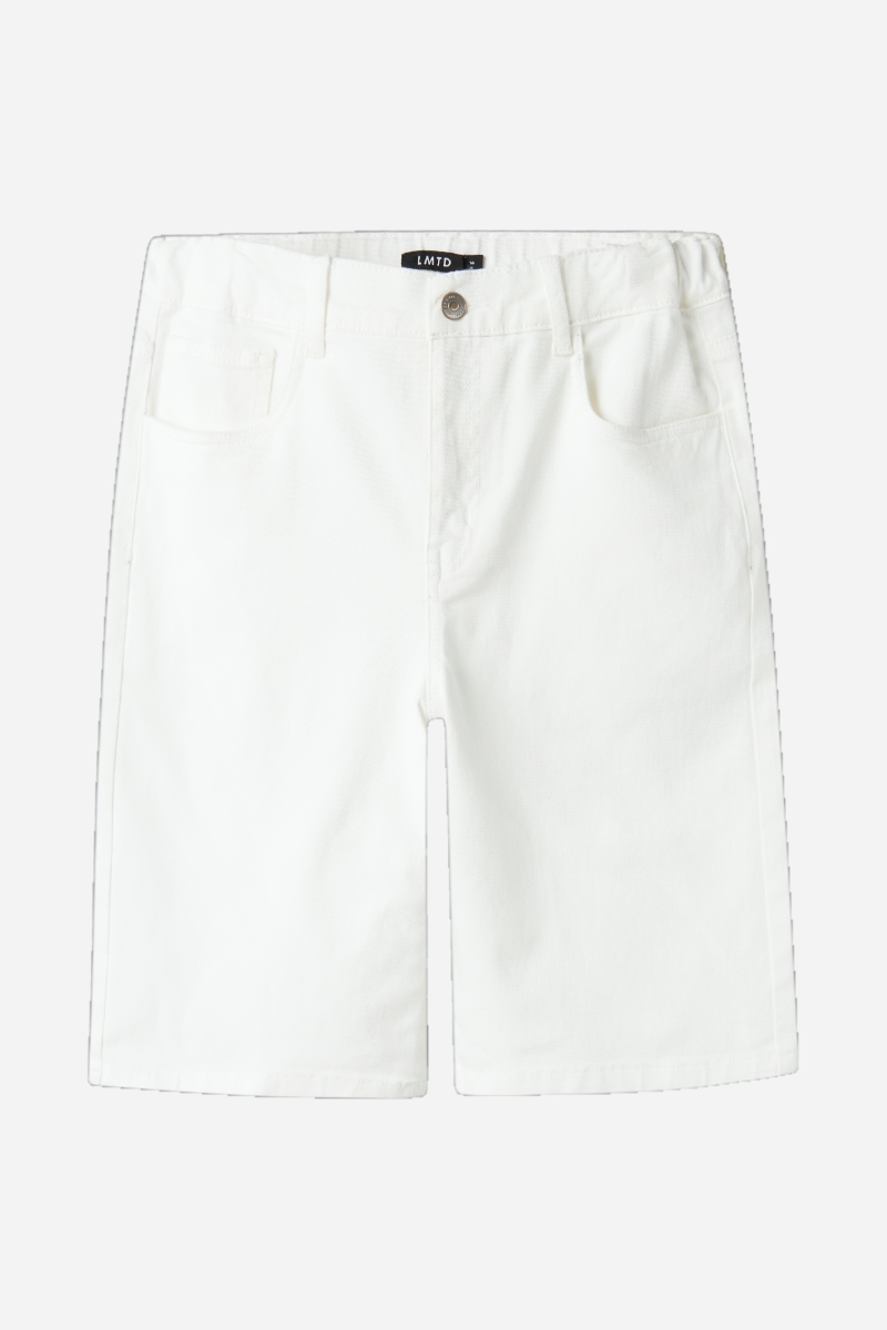LMTD Tazza Twill långa shorts - ljus vit