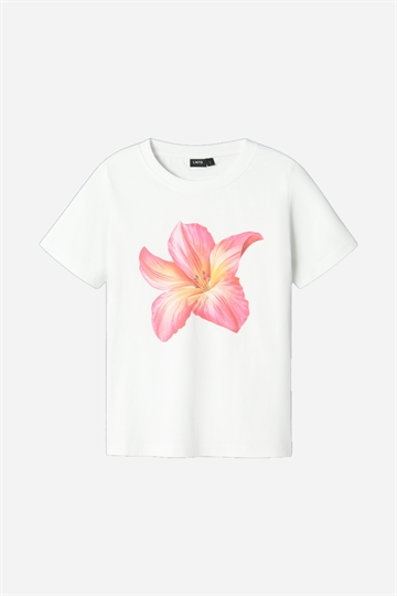 LMTD Tropic T-shirt - ljus vit / rosa blomma