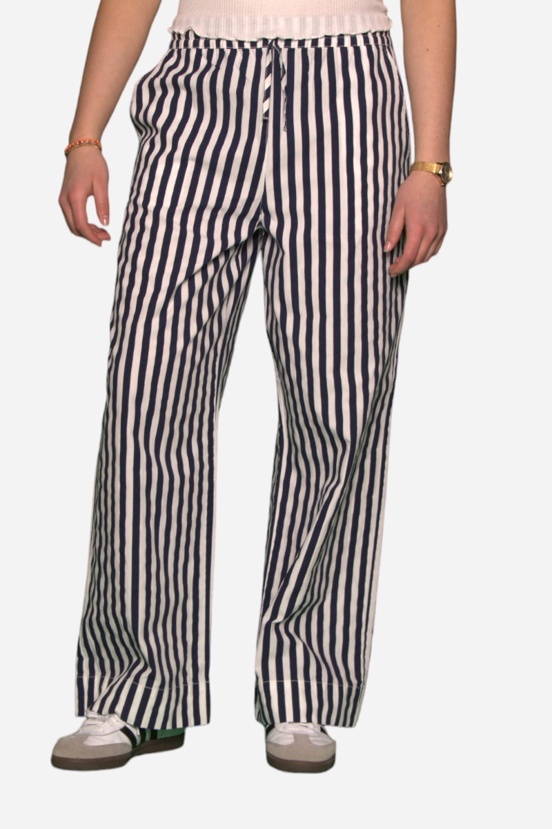 Mads Nørgaard Sacky Pipa Pants - Vit Alyssum / Saragasso