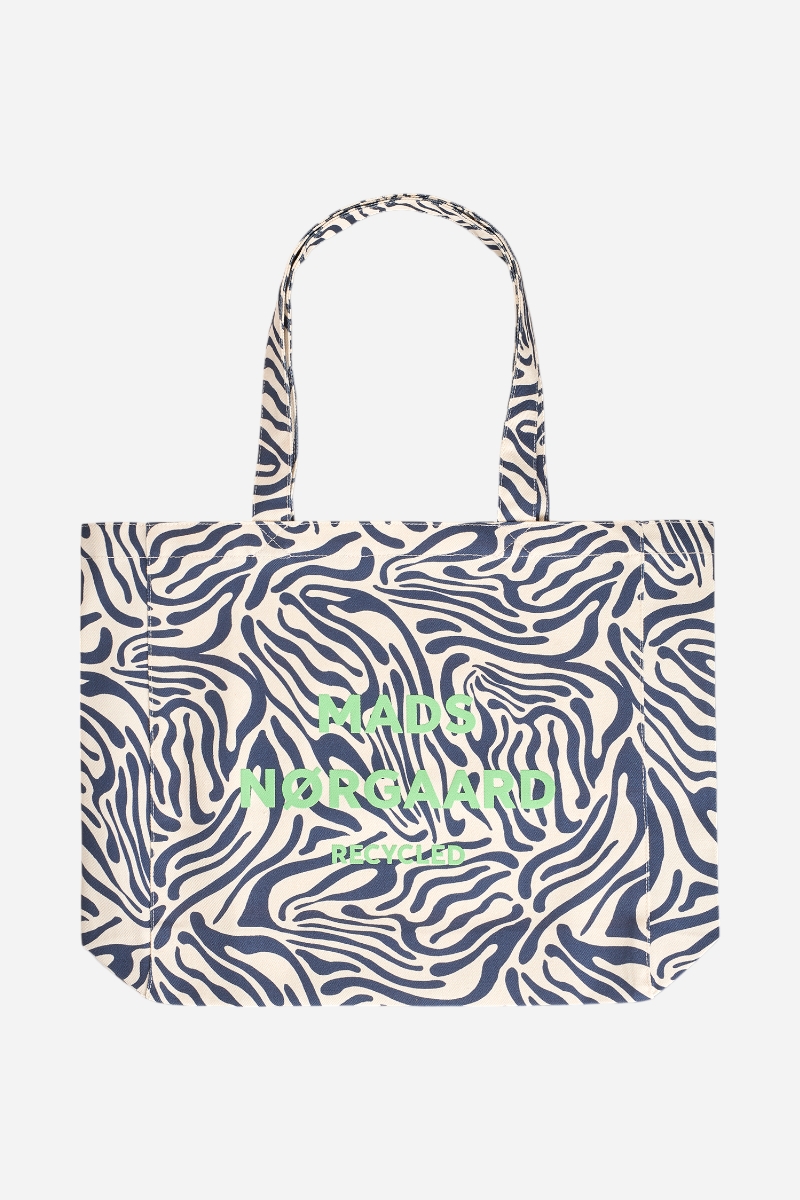 Mads Nørgaard Recycled Boutique Athene Bag - Zebra / Sagasso Sea