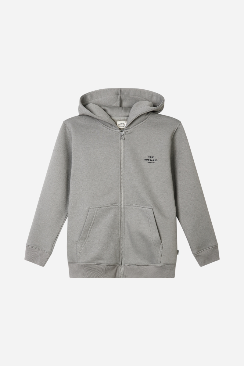 Mads Nørgaard Hudini Zip Sweatshirt - Moon Mist