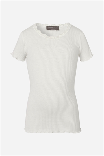 Rosemunde T-shirt med spets - Siden - Nyvit