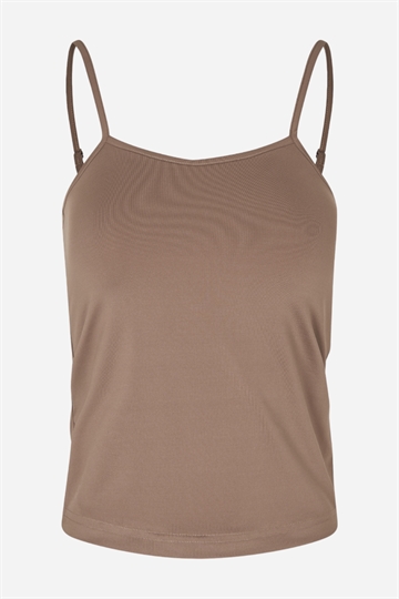 Rosemunde Strap Top - Mörk Sand