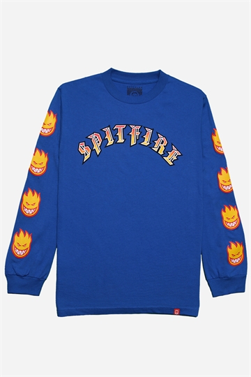 Spitfire L/S T-shirt - Old Bighead Fill Sleeve - Royal Multi Color