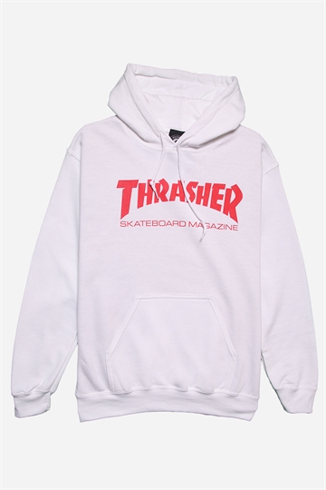 Thrasher Hoodie - Skate Mag - Vit/Röd