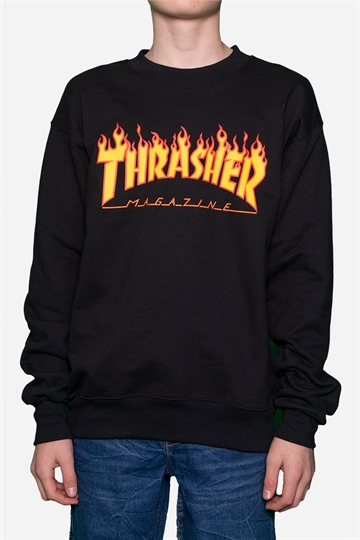 Thrasher Sweatshirt - Flame - Svart
