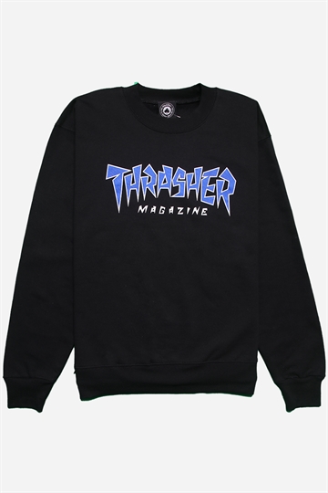 Thrasher Sweatshirt - Jagged Logotyp - Svart