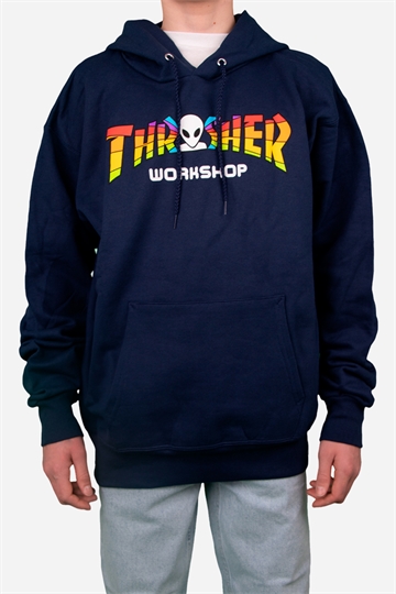 Thrasher X Aws Spectrum Hood - Marinblå