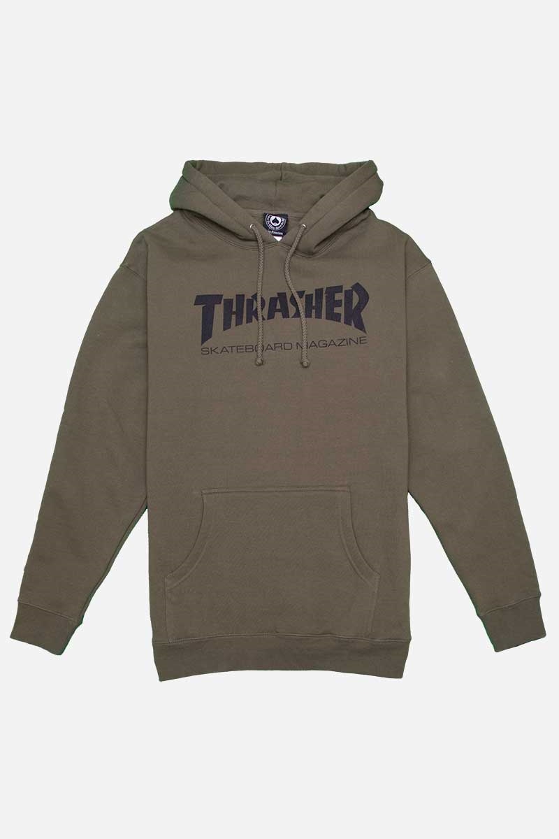 Thrasher Hoodie - Skate Mag - Army Green