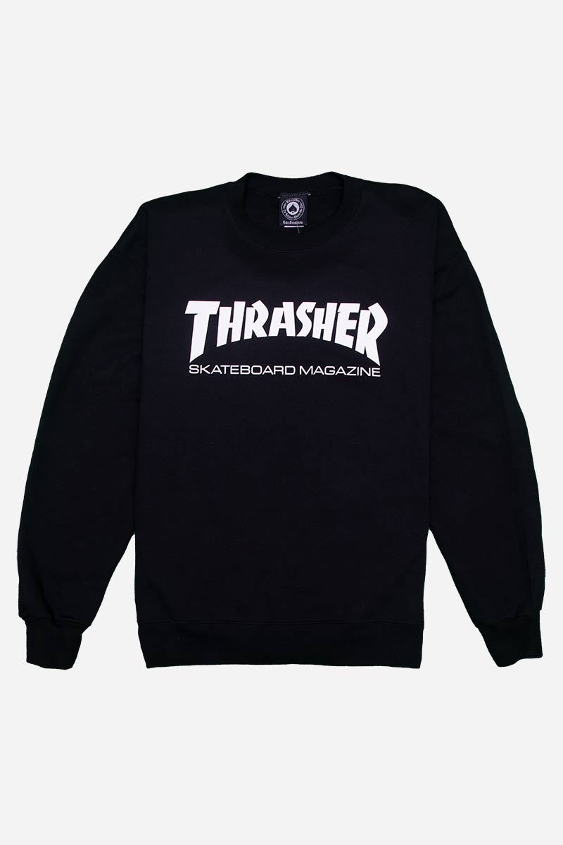 Thrasher Sweatshirt - Skate Mag - Svart