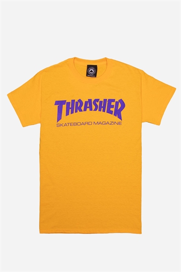 Thrasher T-shirt - Skate Mag - Guld/Lila