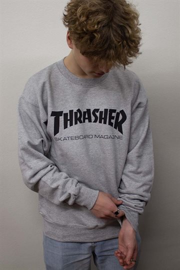 Thrasher Sweatshirt - Skate Mag - Grå