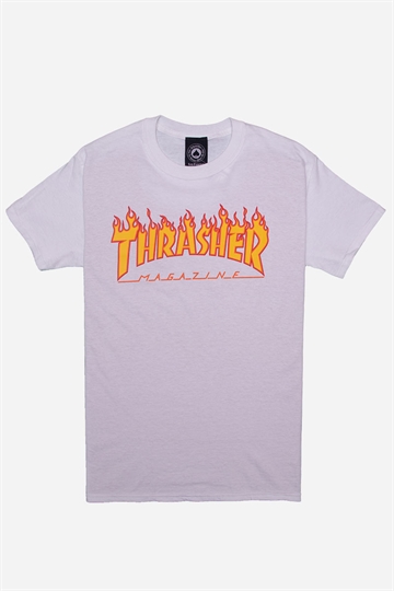 Thrasher T-shirt - Flame - Vit