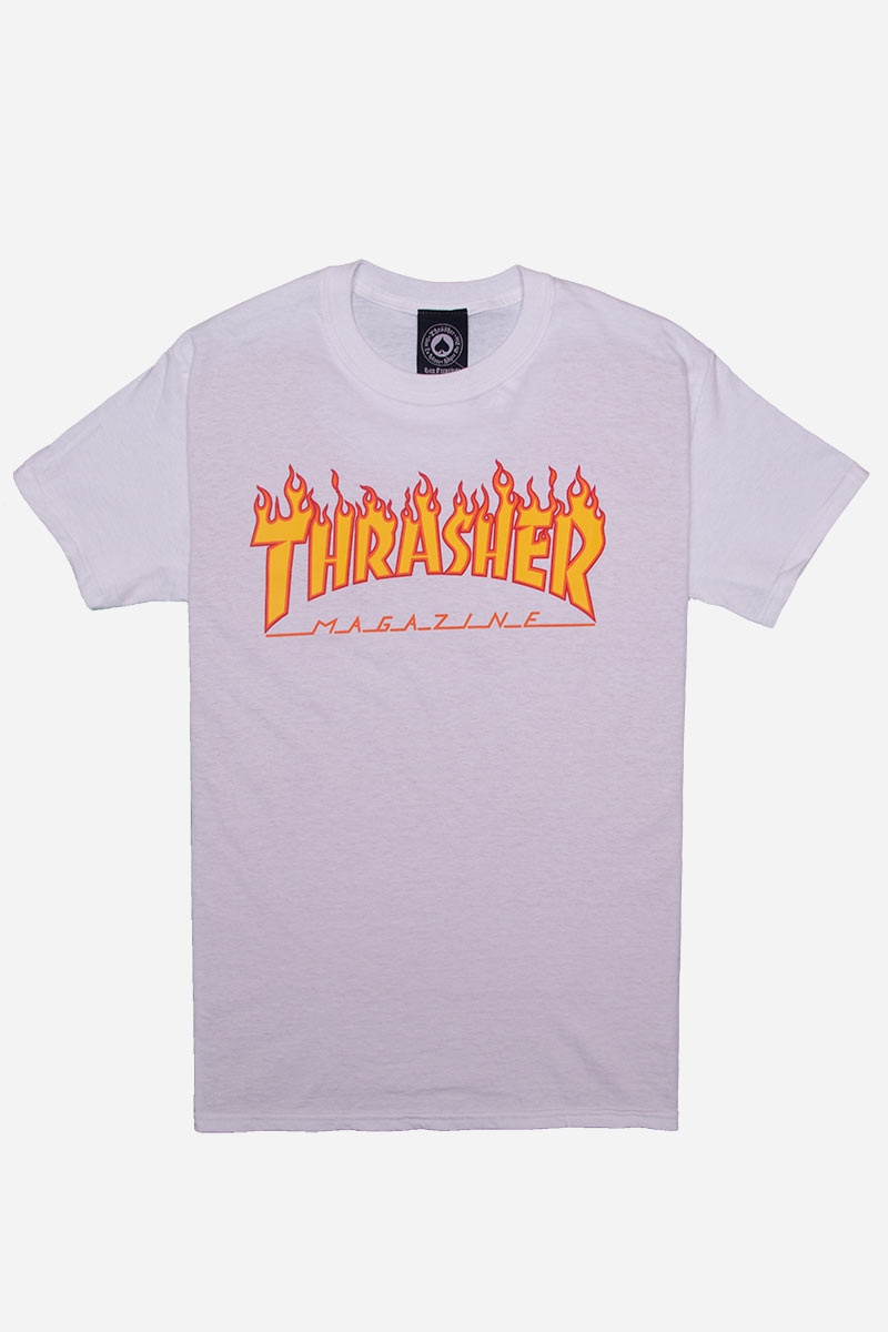 Thrasher T-shirt - Flame - Vit