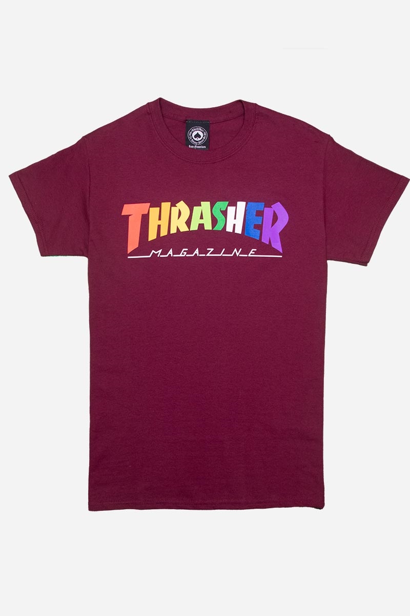 Thrasher T-shirt - Rainbow Mag - Rödbrun