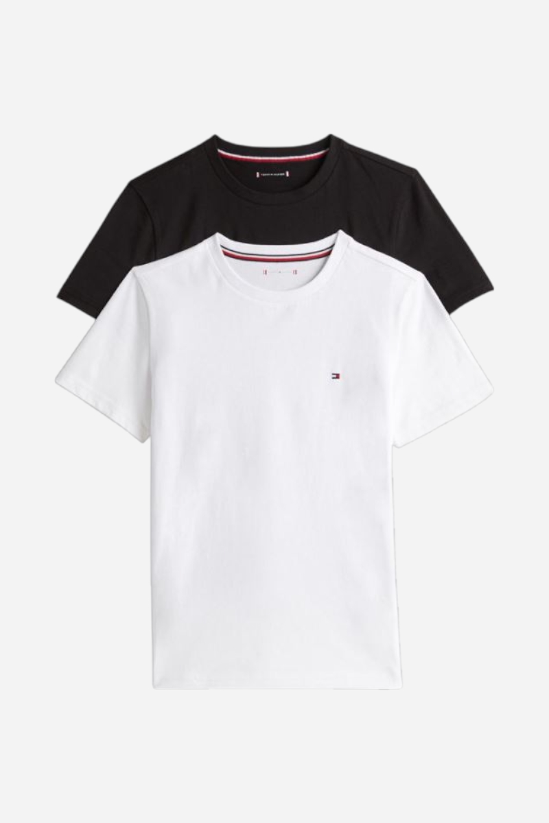 Tommy Hilfiger 2-pack T-shirt - Vit / Svart